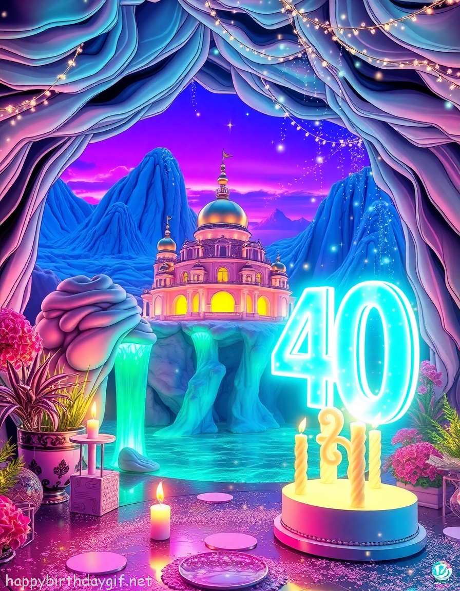 40th Occasions & Themes Milestone Ages comic book style Style Glacier
