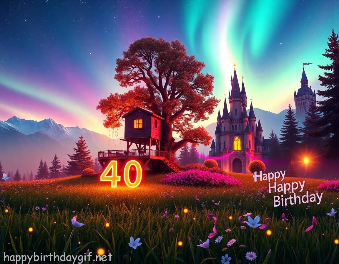 40th Occasions & Themes Milestone Ages pop art Style Grassland