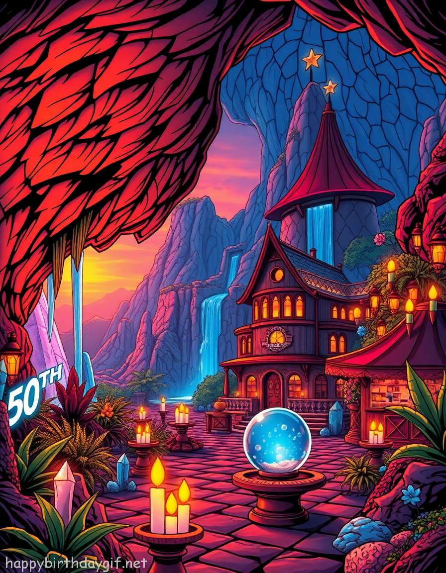 50th Occasions & Themes Milestone Ages comic book style Style Cave