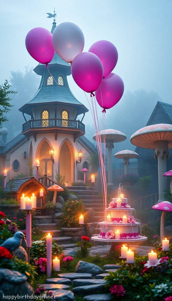 Balloons Celebrations Party Elements cinematic Style Garden