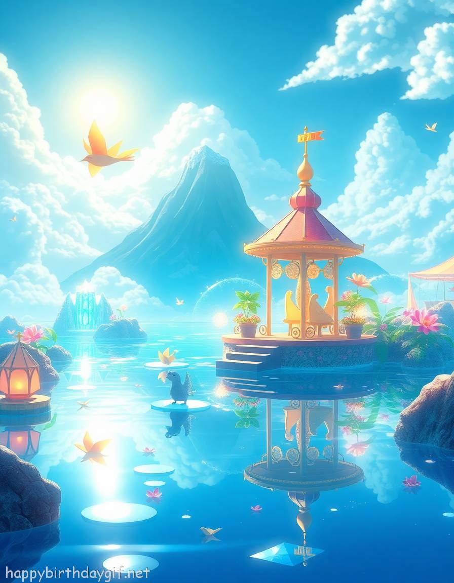 Bird Visual Elements Pets studio ghibli inspired Style Lake
