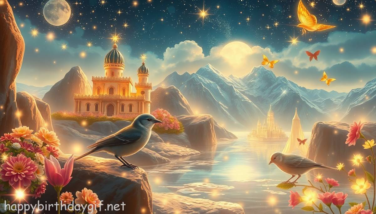 Birds Visual Elements Nature oil painting Style Glacier