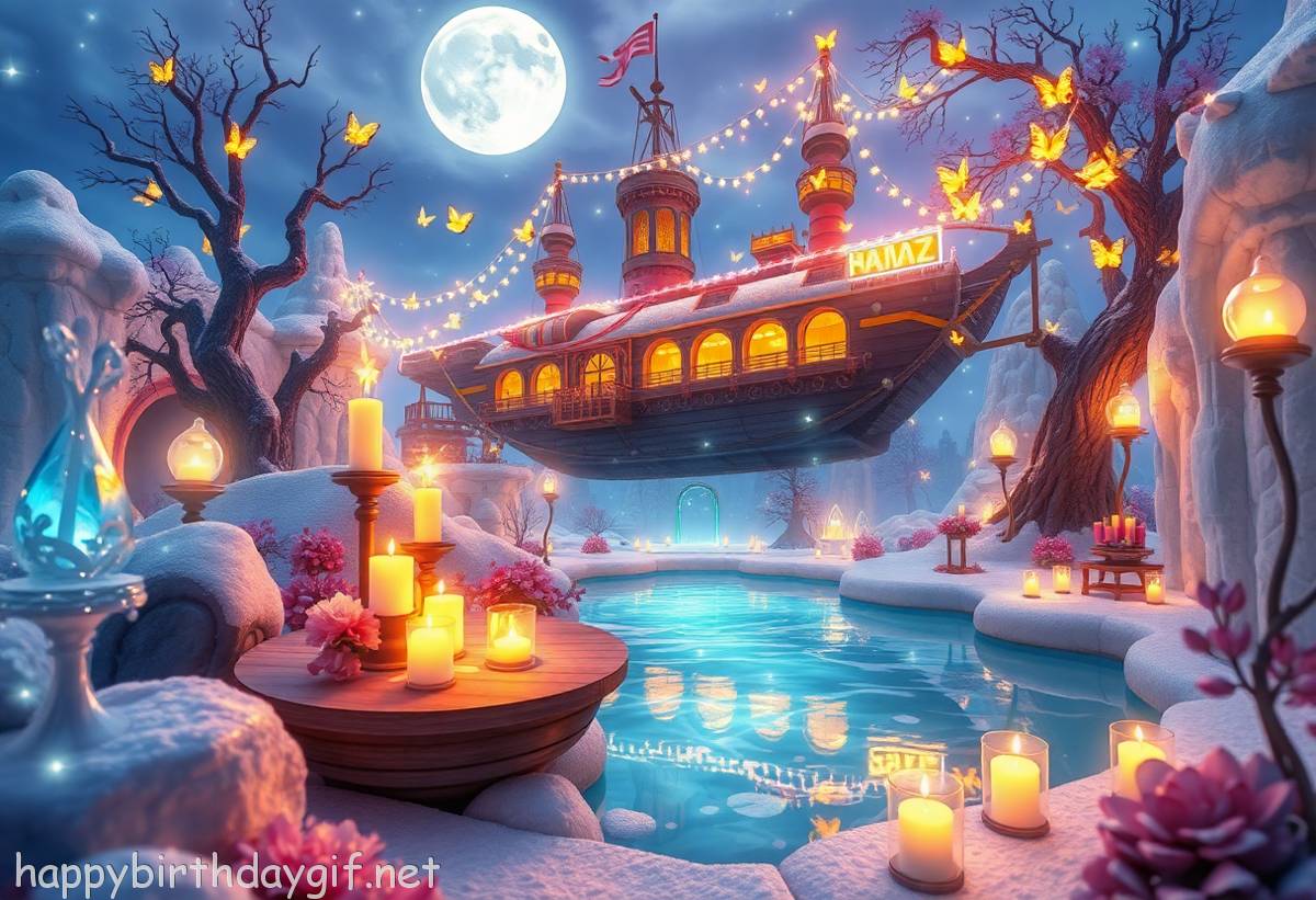 Butterflies Visual Elements Nature studio ghibli inspired Style Snowy Area
