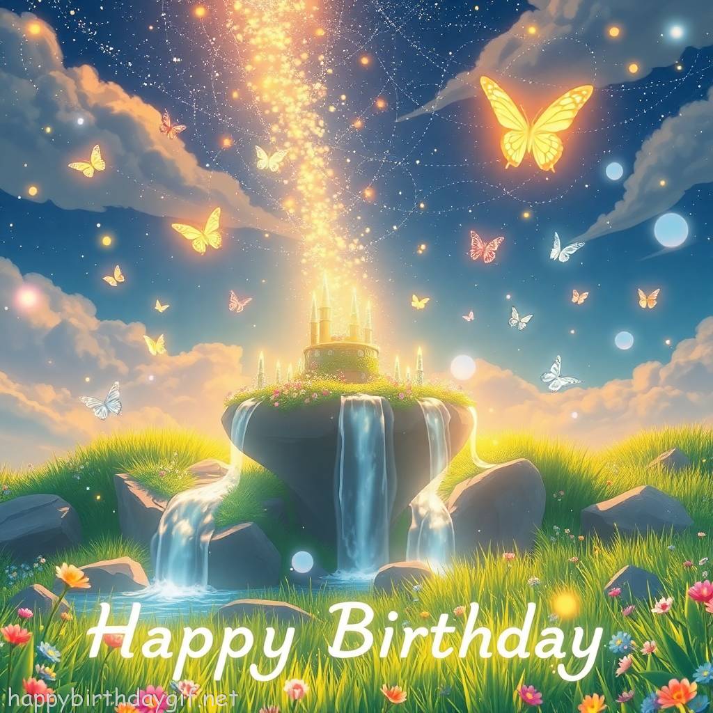 Butterflies Visual Elements Nature studio ghibli inspired Style Starry Grassland