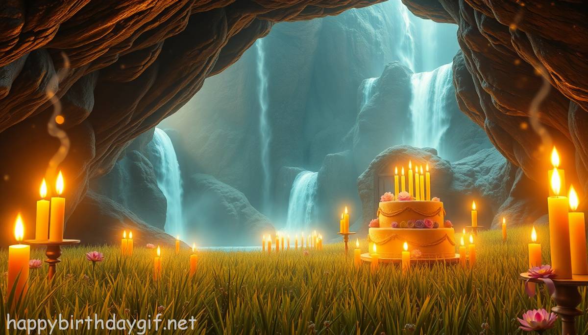 Candles Celebrations Party Elements oil painting Style Grassland