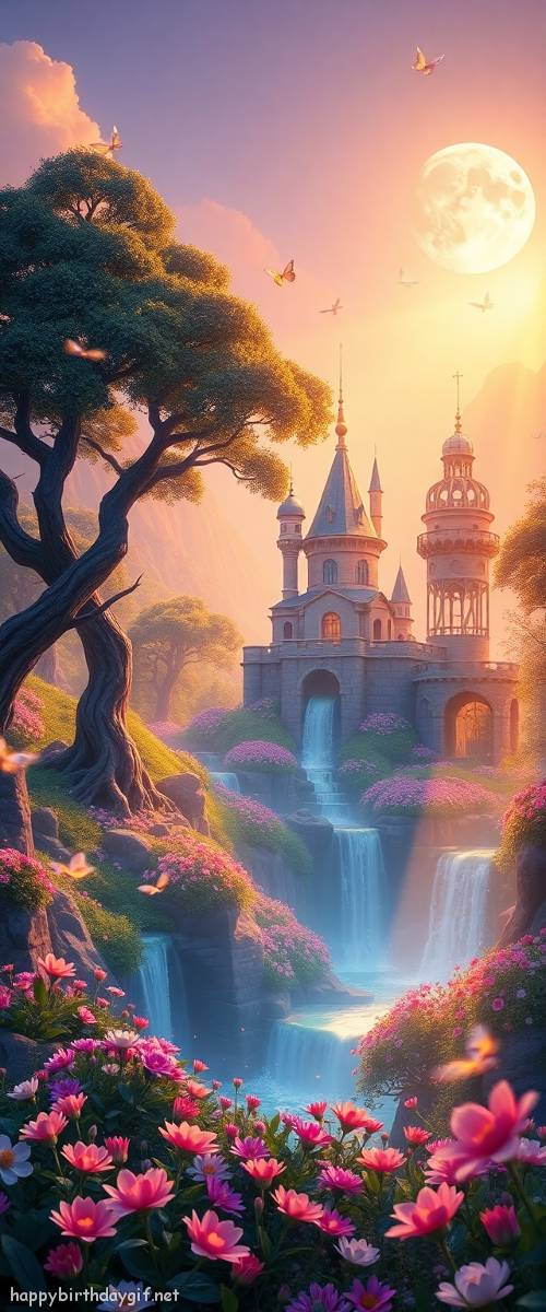 Garden Visual Elements Nature surreal Style Mountain