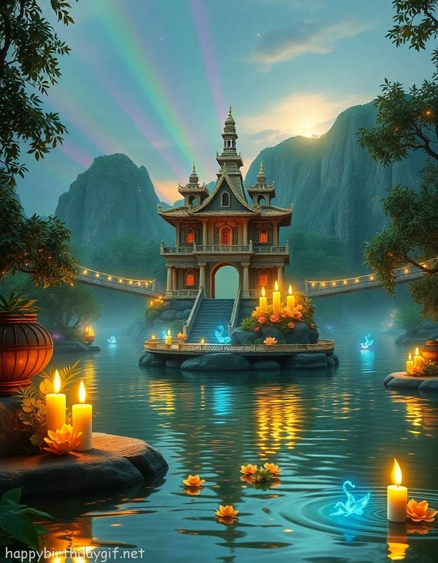 Golden Birthday Occasions & Themes Special Moments hyperrealistic Style River