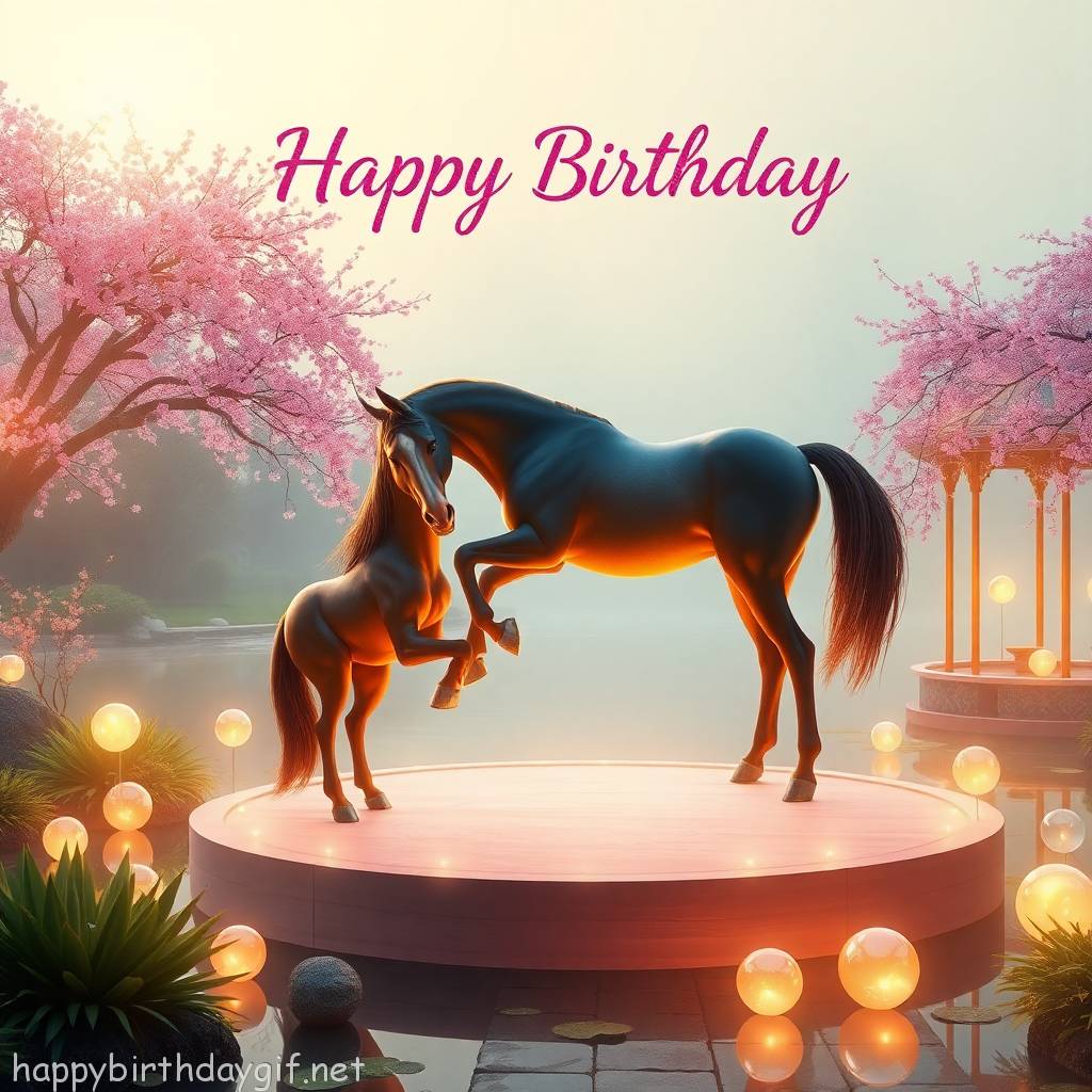 Horse Visual Elements Pets photorealistic Style Garden