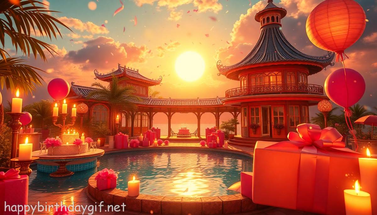Presents Celebrations Party Elements cinematic Style Island