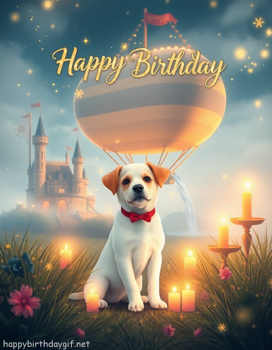 Puppy Visual Elements Pets minimalist art Style Grassland