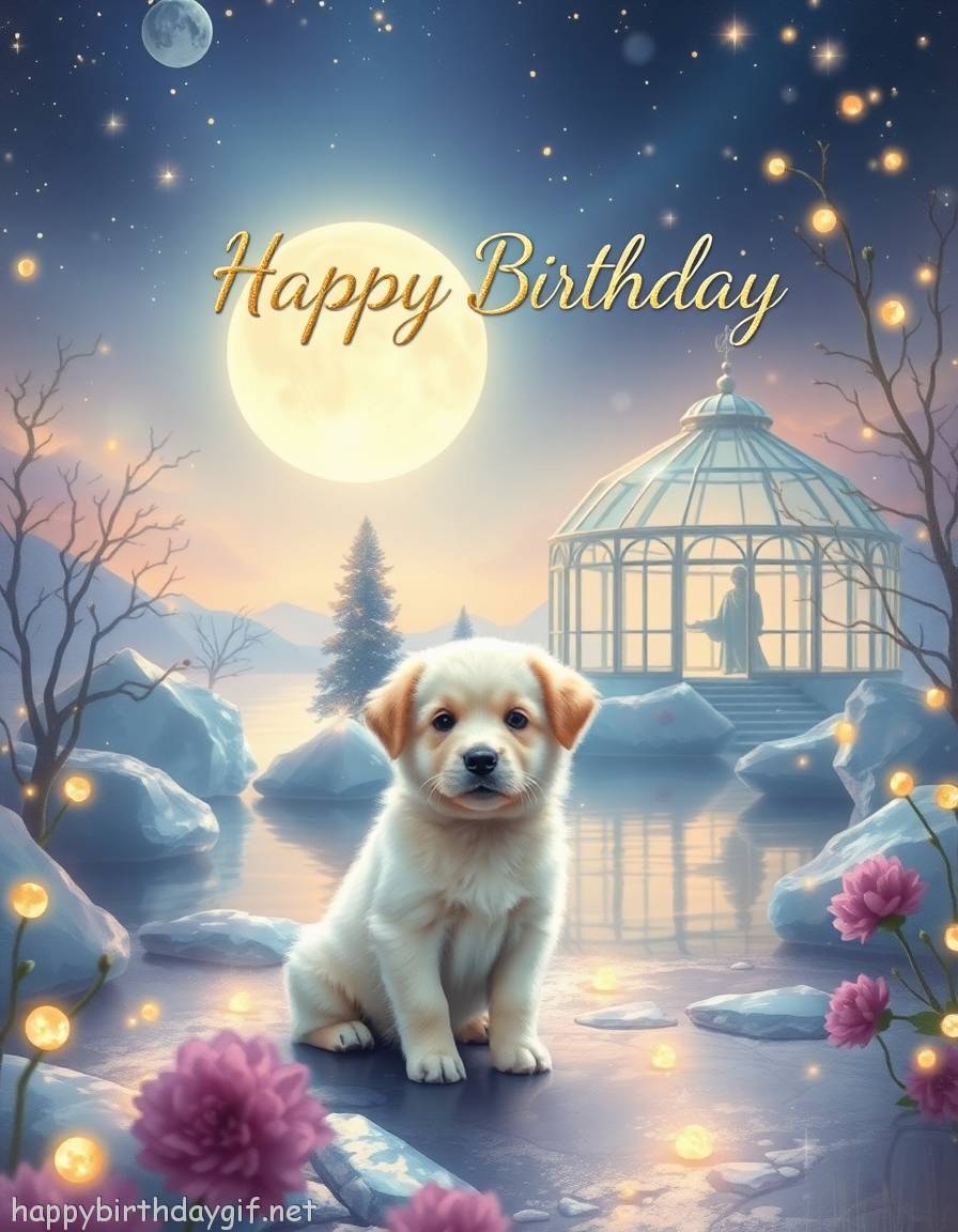 Puppy Visual Elements Pets oil painting Style Animal Garden