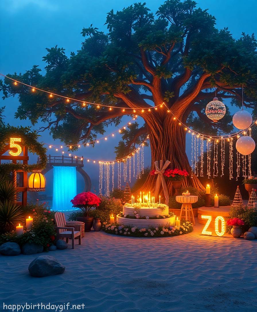 Quarter Century Occasions & Themes Special Moments photorealistic Style Beach