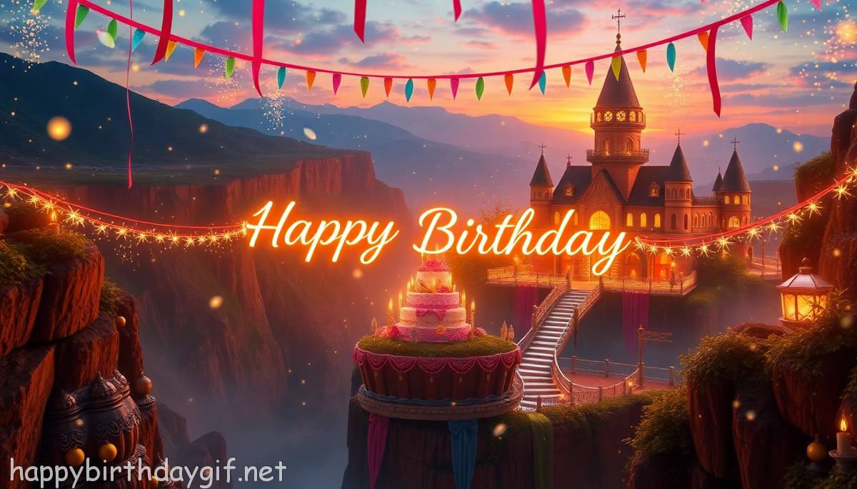 Streamers Celebrations Party Elements cinematic Style Canyon