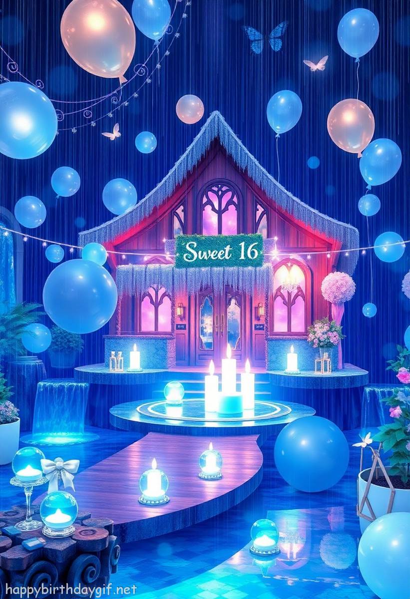 Sweet 16 Occasions & Themes Milestone Ages watercolor Style Banquet Hall